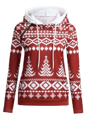 Damen Raglanärmel Print Standard Kapuzen-hoodie