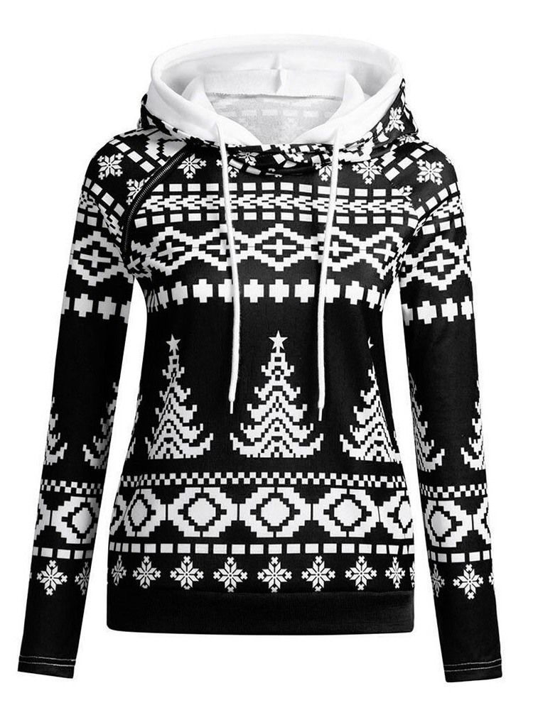 Damen Raglanärmel Print Standard Kapuzen-hoodie