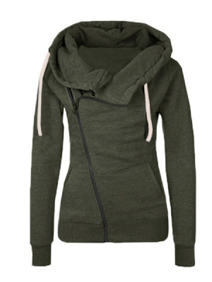 Damen Reißverschluss Lässige Lange Ärmel Cooler Hoodie