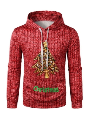 Dicke Print Letter Christmas Pullover Herren Hoodies