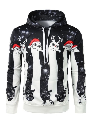 Dicke Pullover Print Weihnachten Herren Hoodies