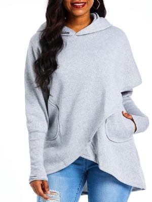 Einfarbiger Langärmliger Herbst-hoodie Für Damen