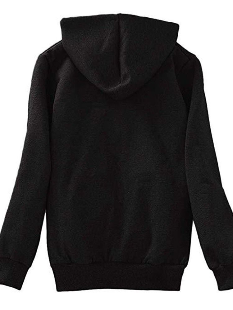 Normaler Schlichter Langärmeliger Damen-hoodie