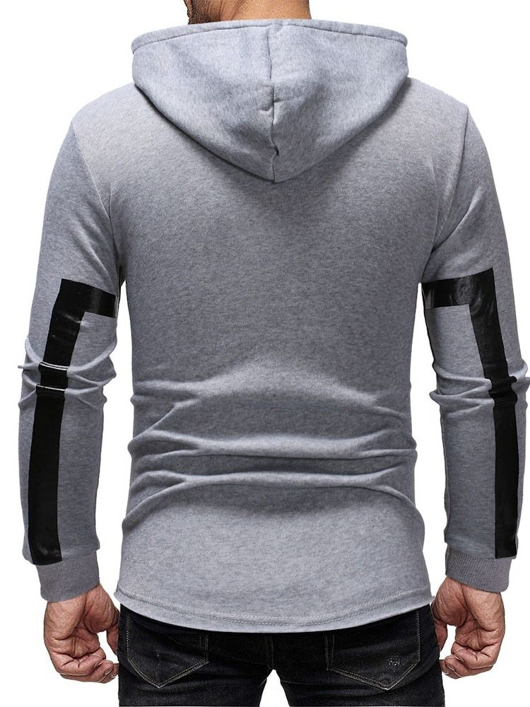 Patchwork Color Block Pullover Herren Hoodies