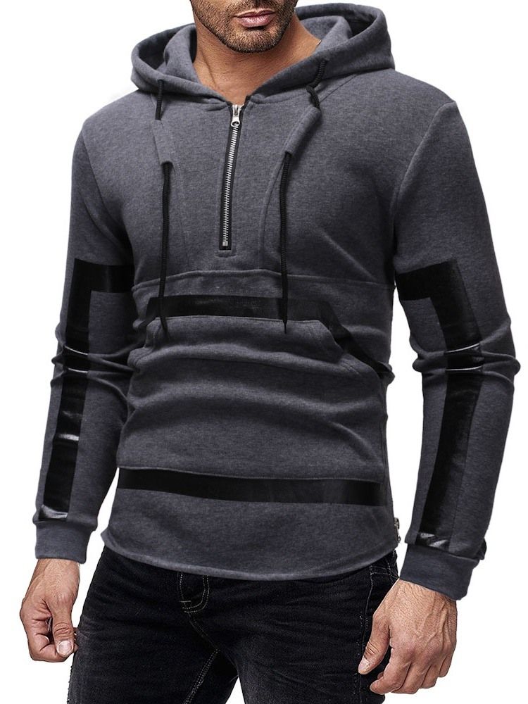 Patchwork Color Block Pullover Herren Hoodies