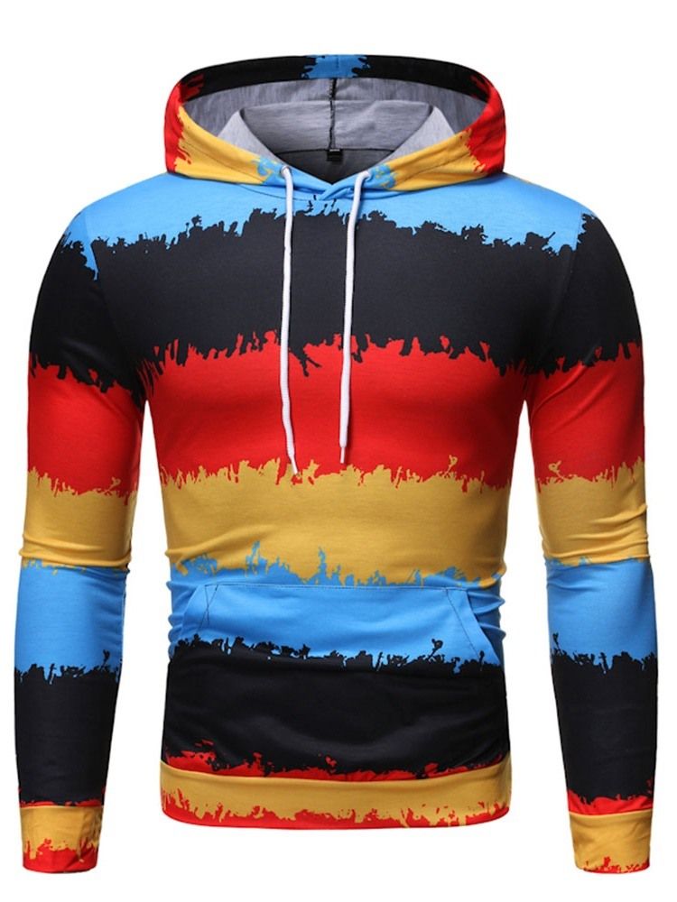 Pocket Color Block Kapuzenpullover Herren Hoodies