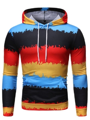 Pocket Color Block Kapuzenpullover Herren Hoodies