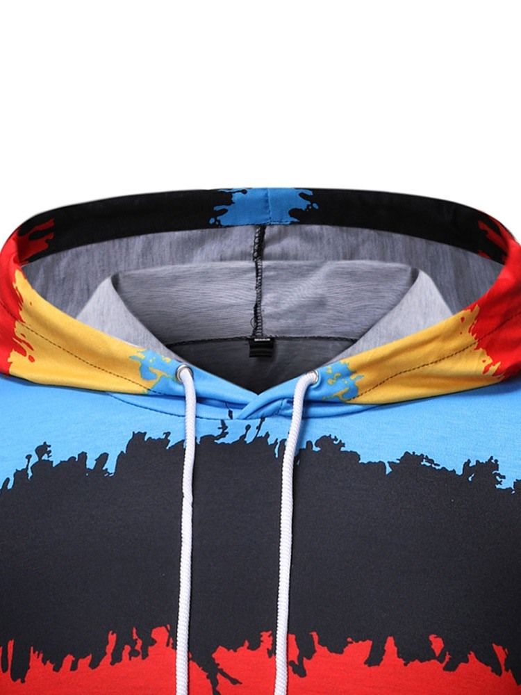 Pocket Color Block Kapuzenpullover Herren Hoodies