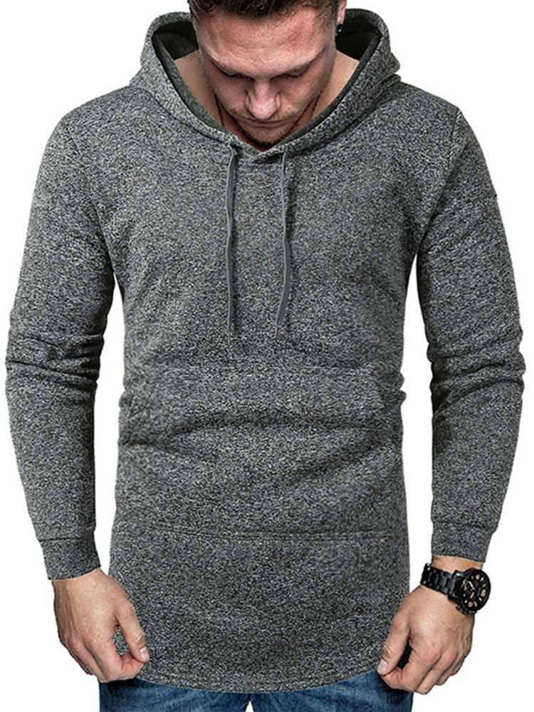 Pocket Pullover Plain Herren Hoodies