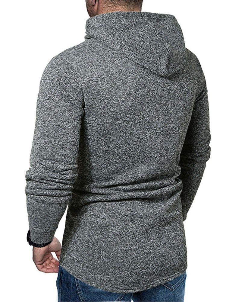 Pocket Pullover Plain Herren Hoodies