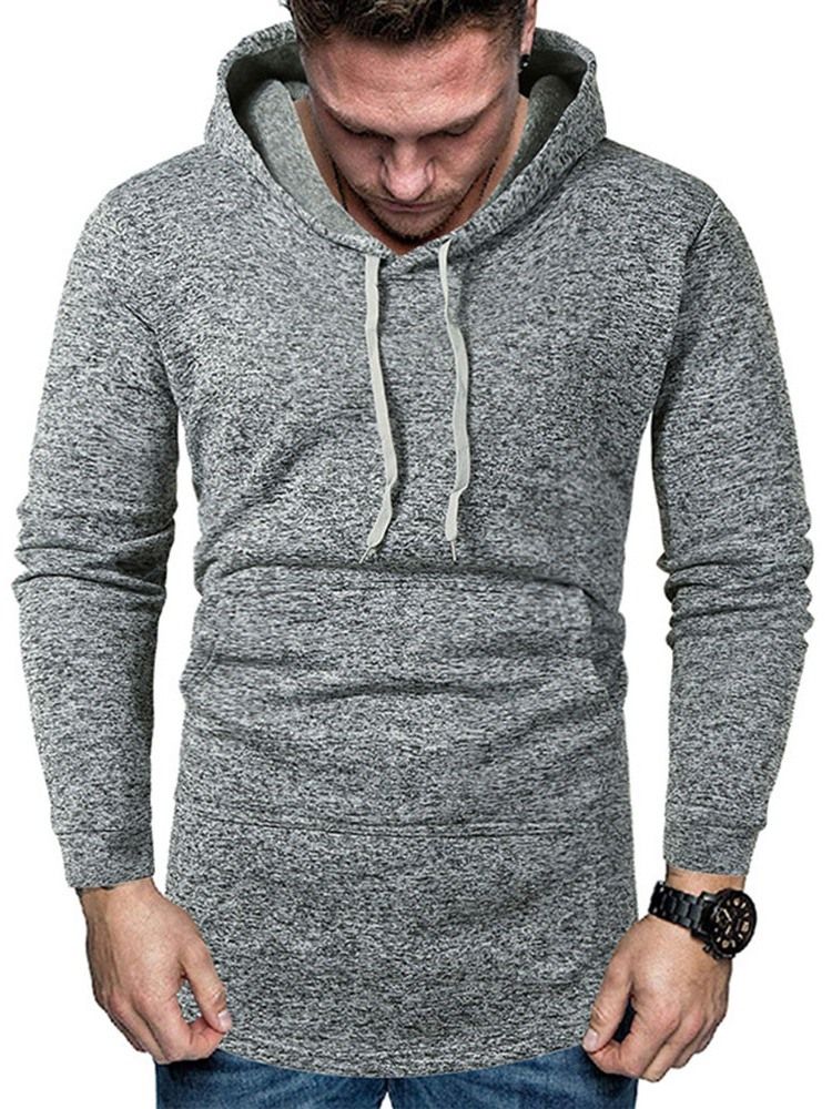 Pocket Pullover Plain Herren Hoodies