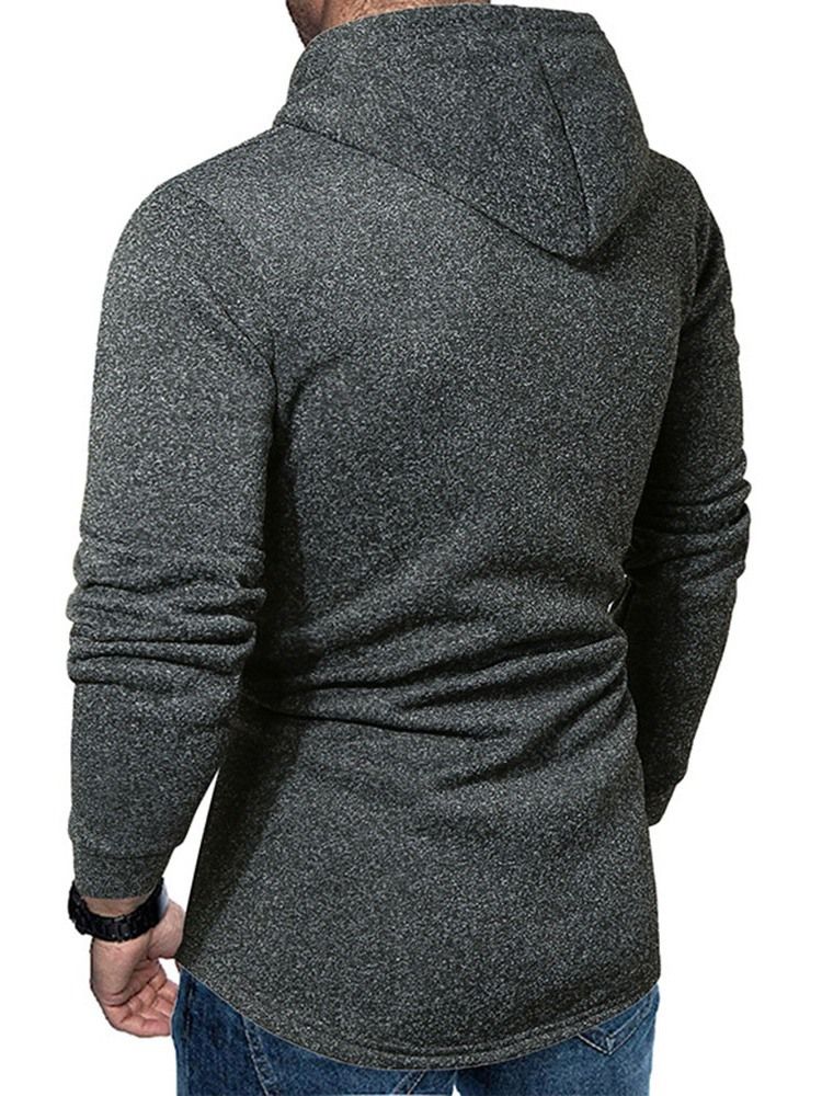 Pocket Pullover Plain Herren Hoodies