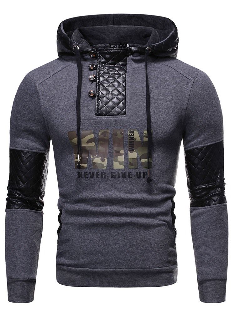 Print Pullover Color Block Herren Hoodies