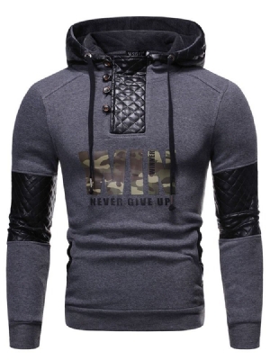 Print Pullover Color Block Herren Hoodies