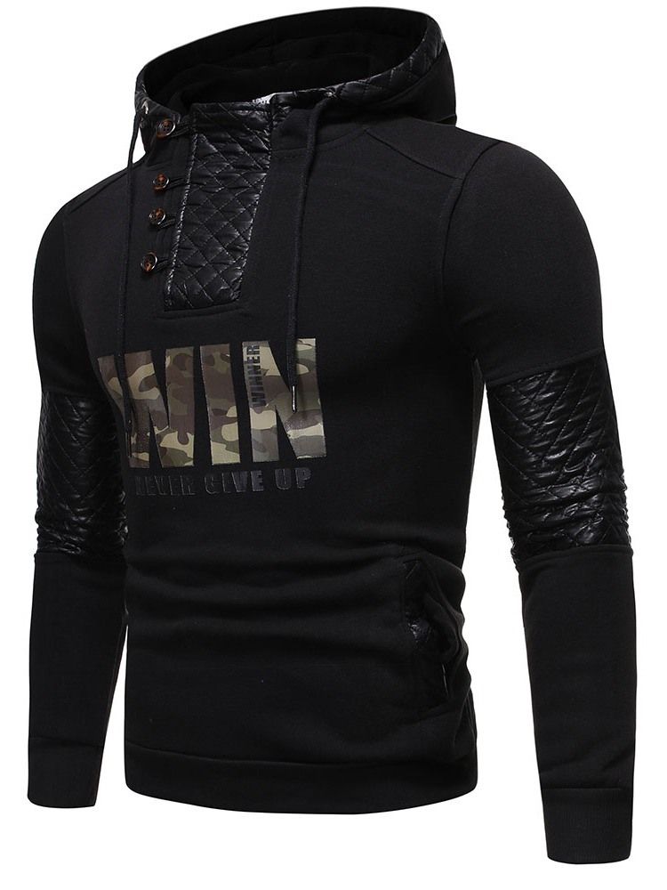 Print Pullover Color Block Herren Hoodies