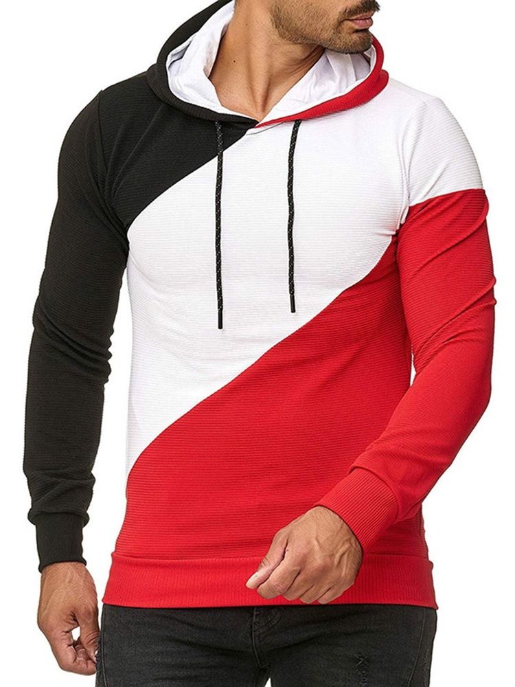 Pullover Fleece Plain Casual Herren Hoodies