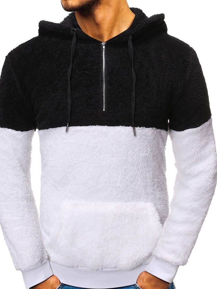 Pullover Pocket Fleece Casual Herren Hoodies