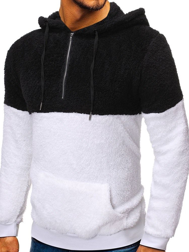 Pullover Pocket Fleece Casual Herren Hoodies