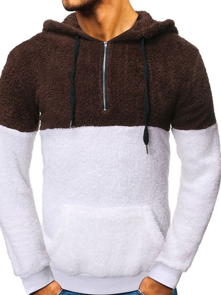 Pullover Pocket Fleece Casual Herren Hoodies