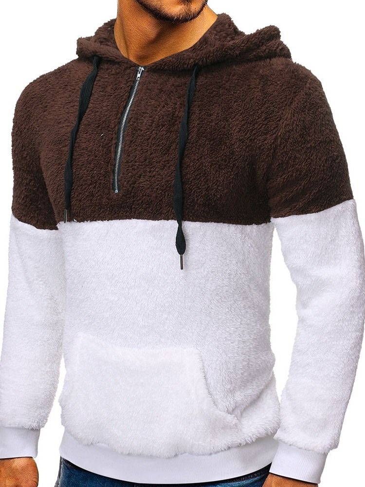 Pullover Pocket Fleece Casual Herren Hoodies