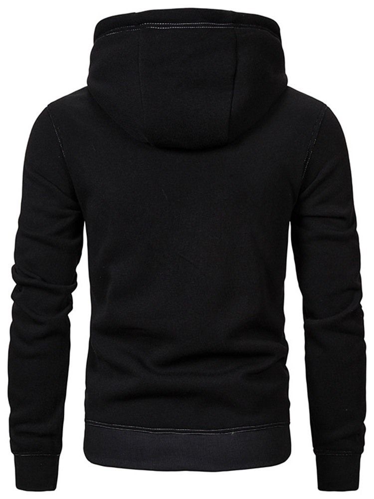 Pullover Pocket Plain Slim Herren Hoodies