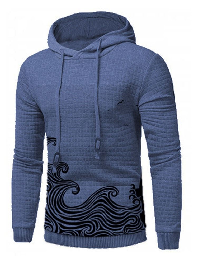 Pullover Print Herren Slim Hoodies