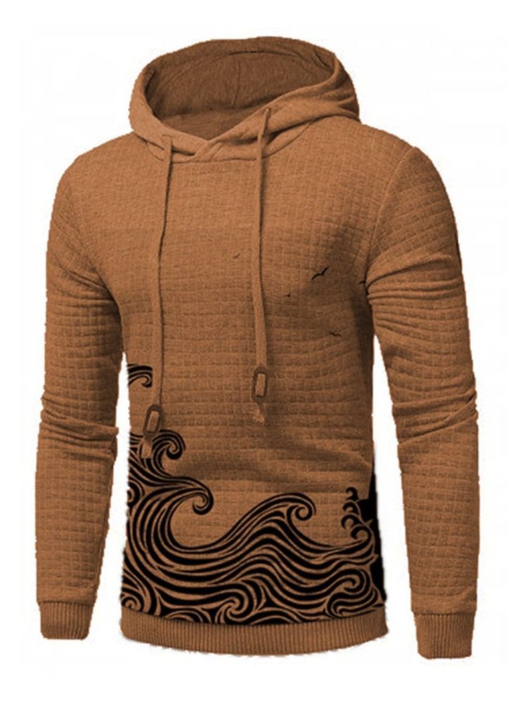 Pullover Print Herren Slim Hoodies