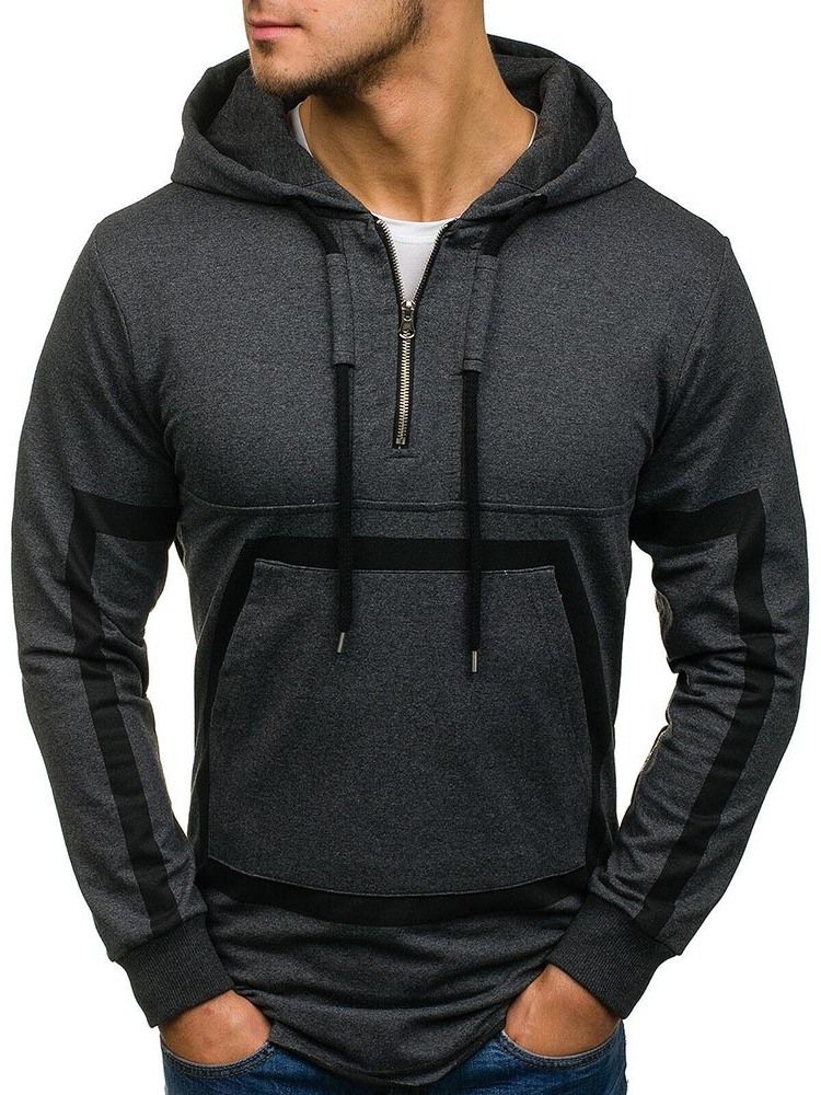 Pullover Regular Stripe Herren Casual Hoodies