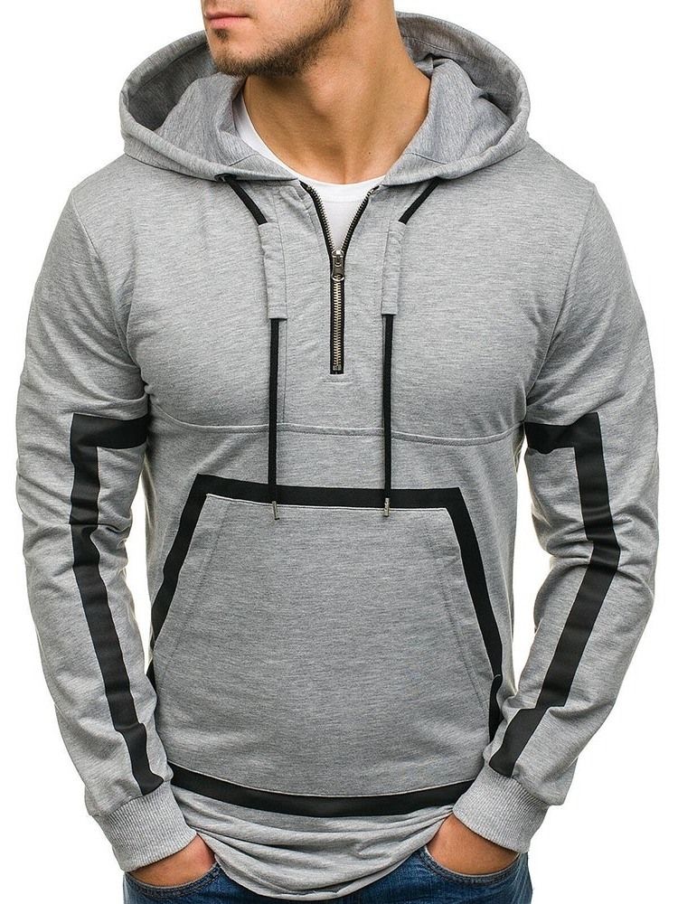 Pullover Regular Stripe Herren Casual Hoodies