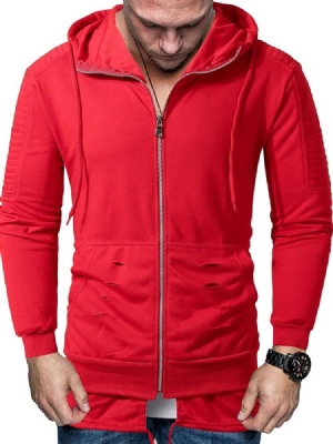 Pullover Zipper Plain Herren Hoodies