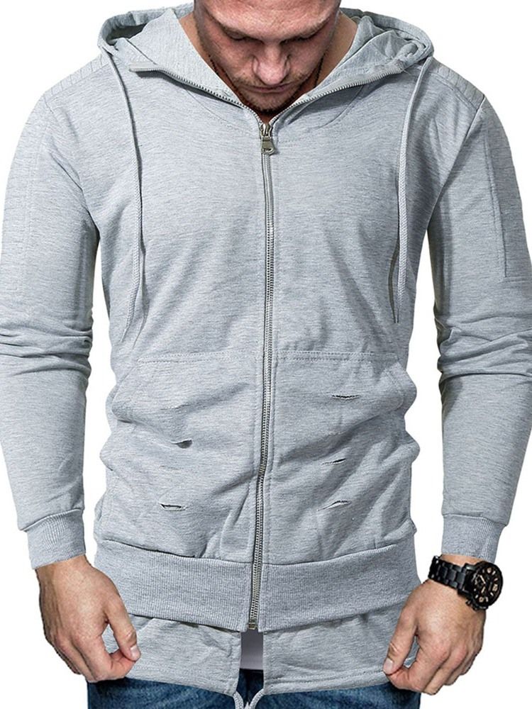 Pullover Zipper Plain Herren Hoodies