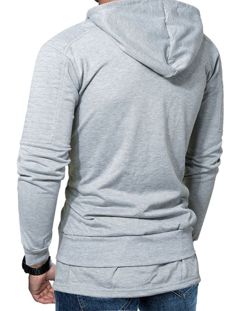 Pullover Zipper Plain Herren Hoodies