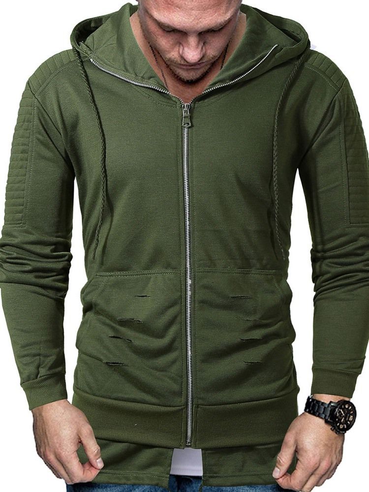 Pullover Zipper Plain Herren Hoodies