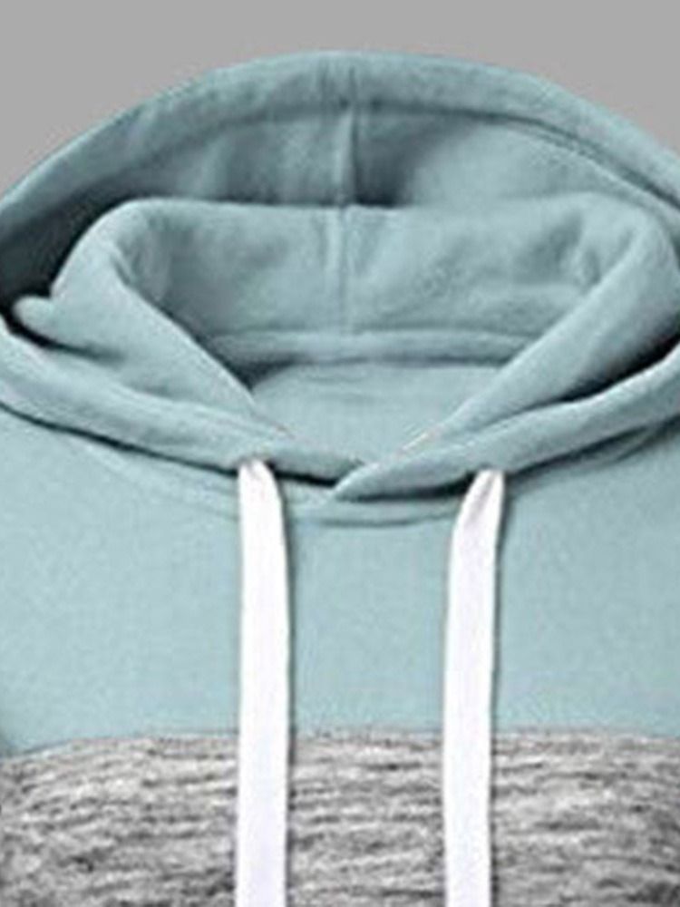 Regulärer Farbblock-kapuzen-winter-hoodie Für Damen