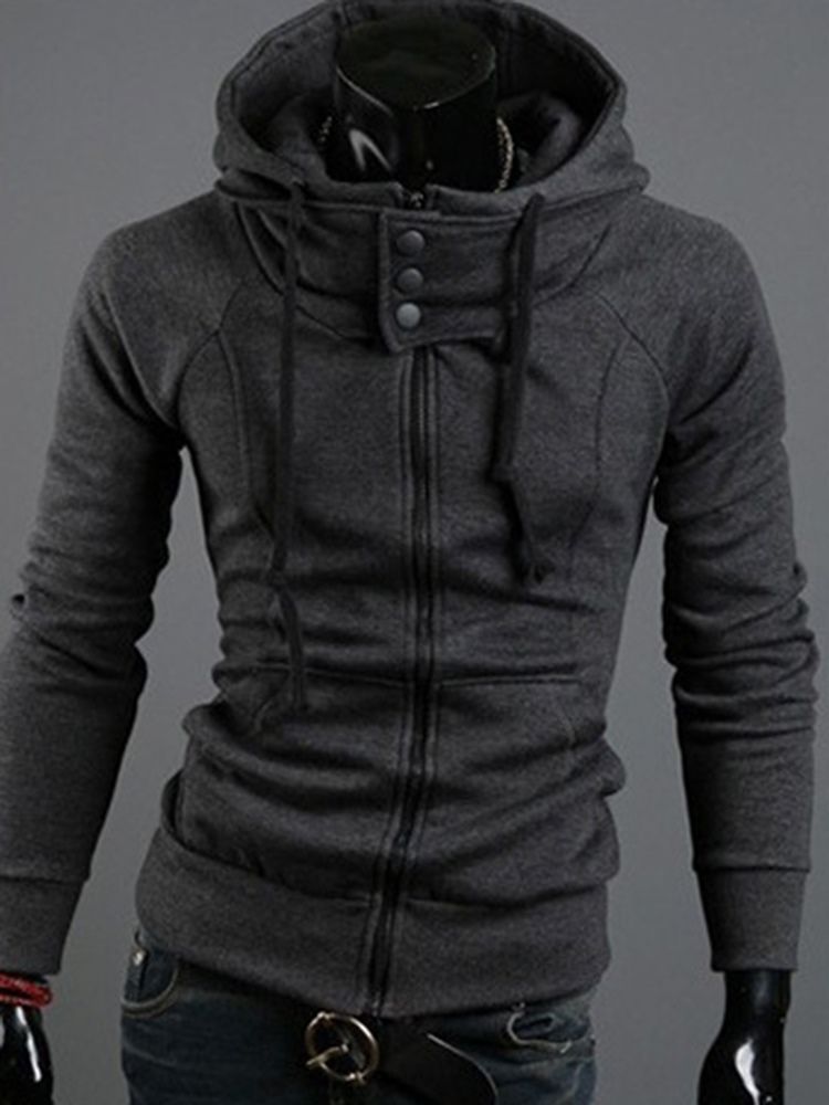 Schmaler Herren-hoodie Mit Reißverschluss