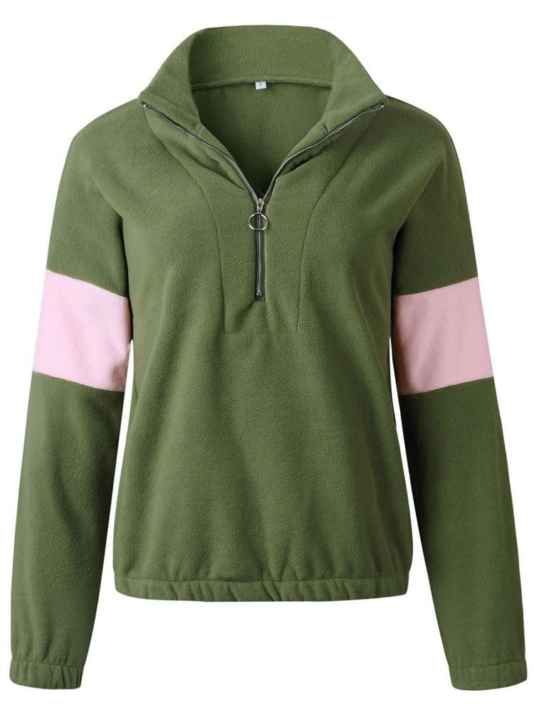 Zipper Langarm Damen Standard Hoodie