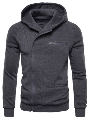 Zipper Plain Cardigan Herren Slim Hoodies