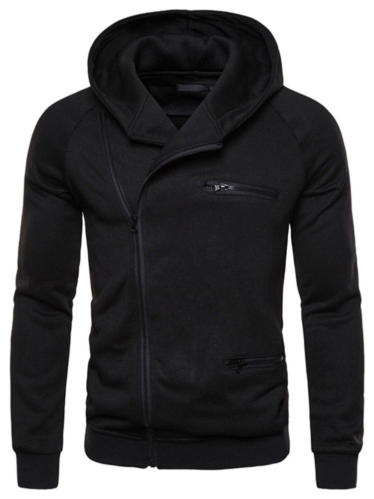 Zipper Plain Cardigan Herren Slim Hoodies