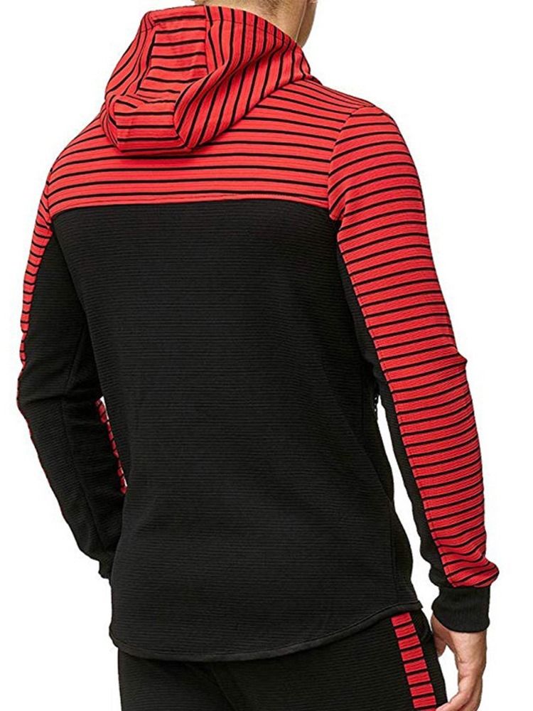 Zipper Stripe Cardigan Casual Herren Hoodies