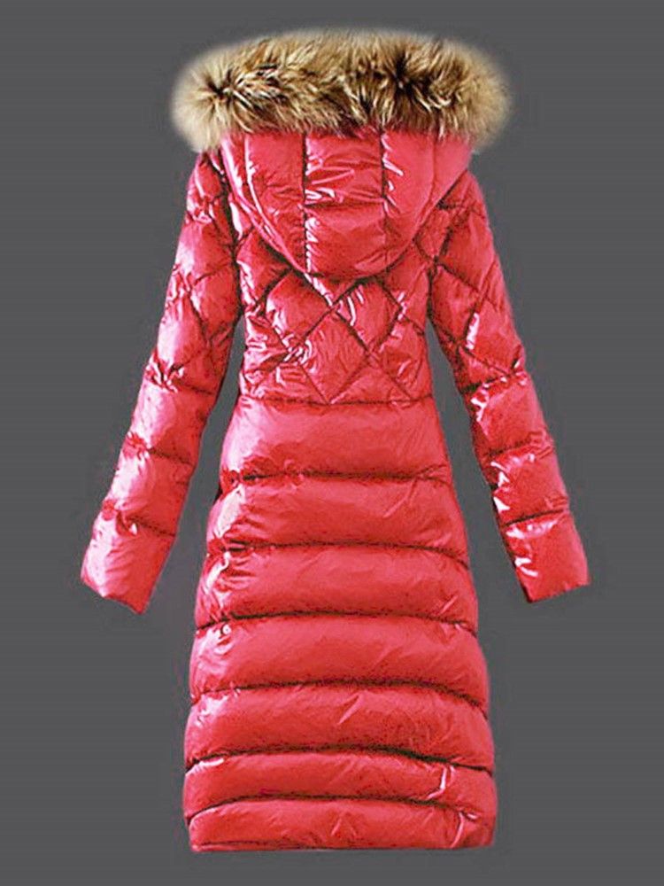 Faux Fur Hooded Long Warm Thicken Damen Wintermantel