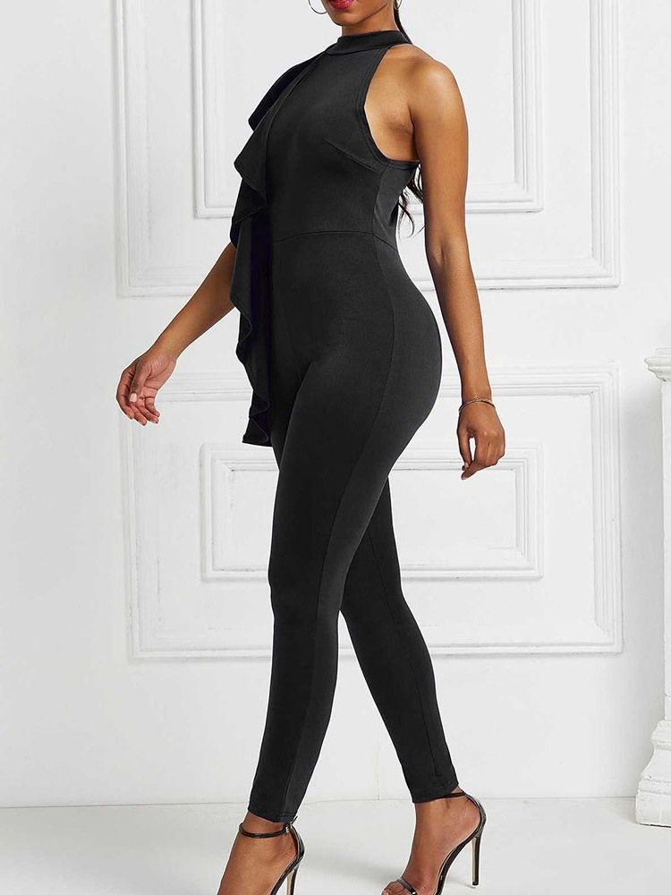 Einfache Knöchellange Mode Bleistifthose Damen Slim Jumpsuit