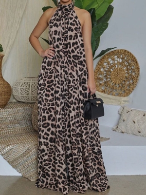 In Voller Länge Leopard Fashion Loose Damen Jumpsuit