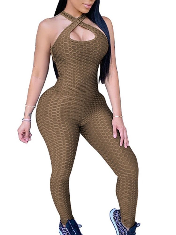 Rückenfreier Sexy Bleistifthosen In Voller Länge Mit Hoher Taille Damen-overall