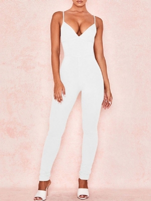 Rückenfreier Sexy Skinny Damen Overall In Voller Länge