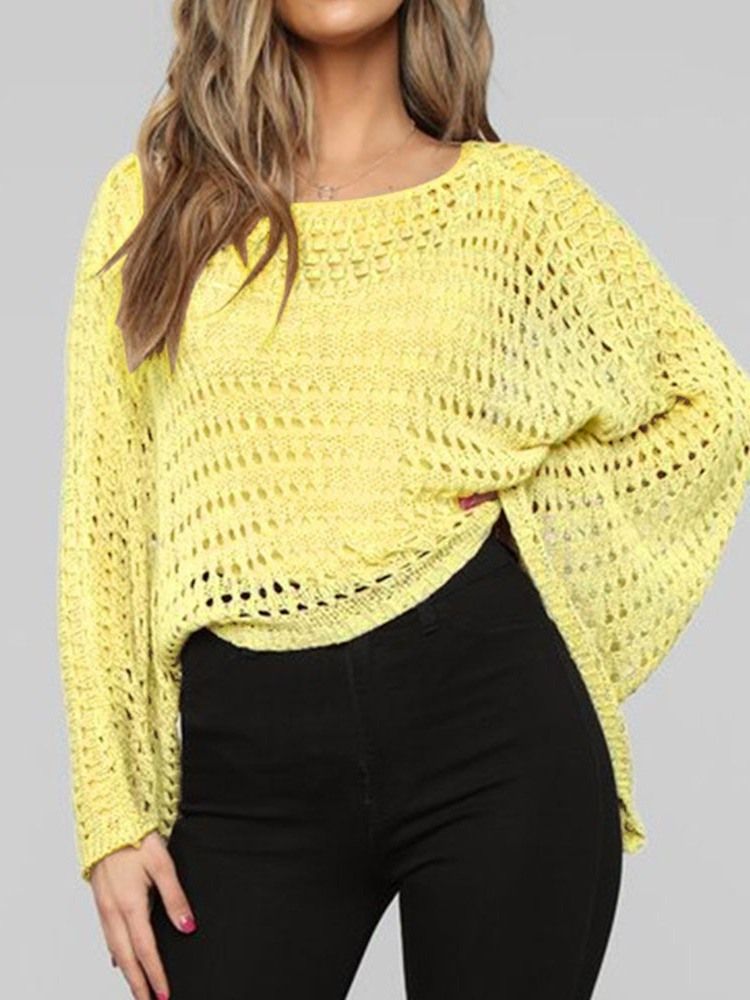 Hollow Single Loose Top Für Damen