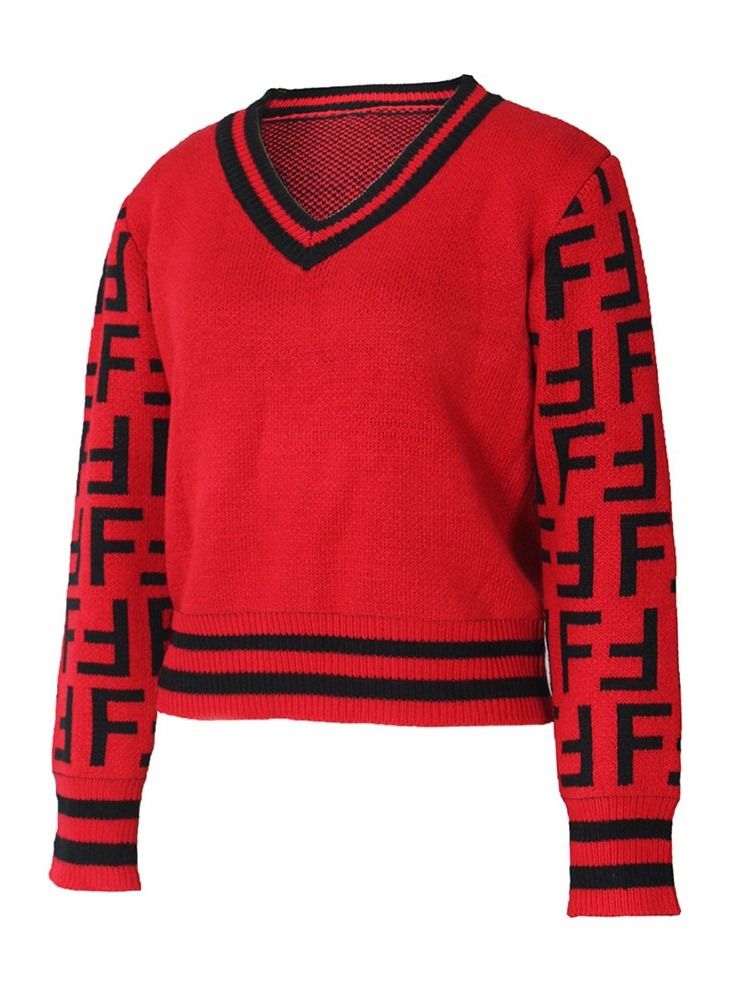 Regulärer African Fashion Pullover Mit V-ausschnitt Für Damen