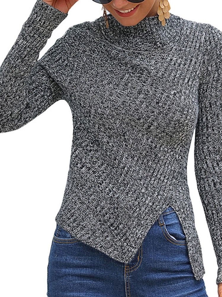 Regulärer Dünner Langarm-herbstpullover Für Damen