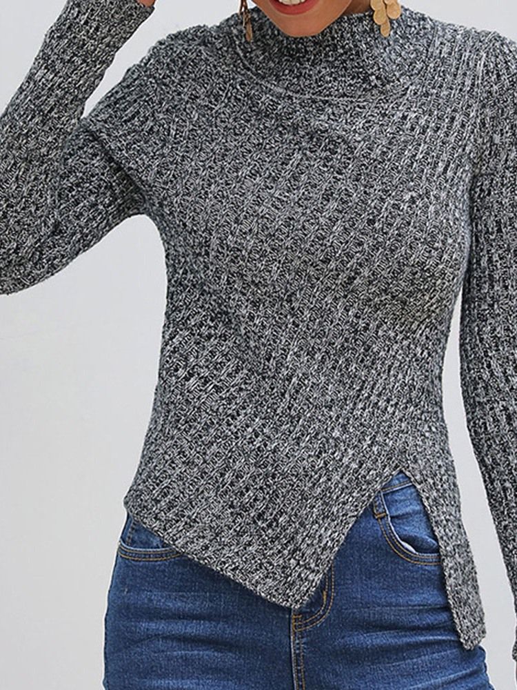 Regulärer Dünner Langarm-herbstpullover Für Damen