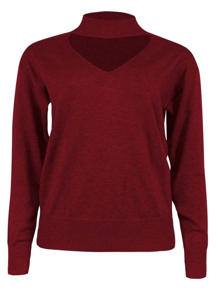 Weihnachts-weihnachts-v-ausschnitt Regular Langarm-pullover