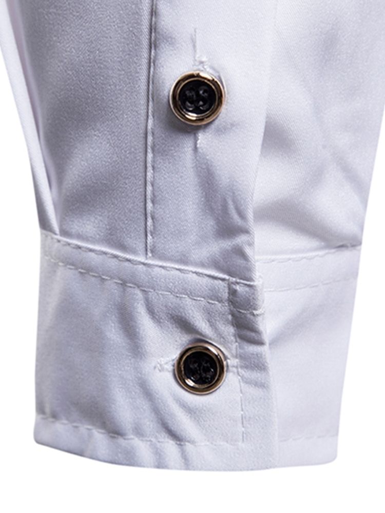 Blumenbedrucktes Slim Button Up Revers Freizeithemden Für Herren